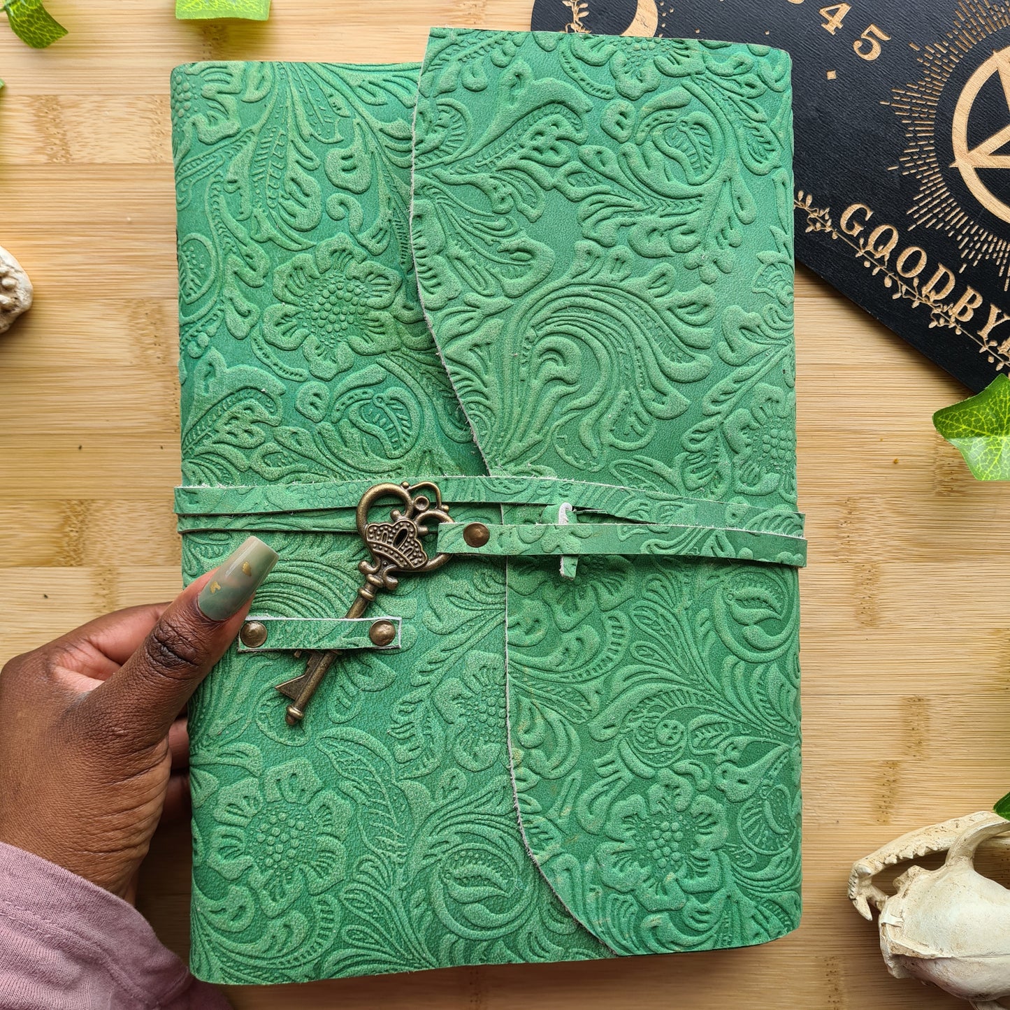 Green Witch Leather Journal
